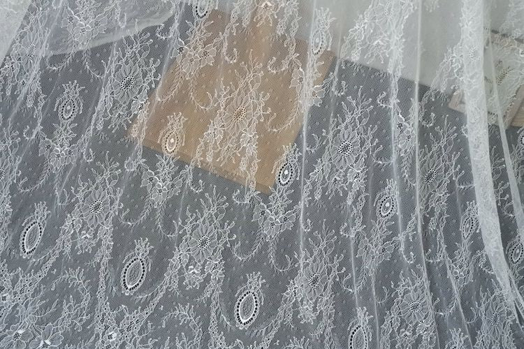 Eyelash Chantilly Lace Width 150 cm CHL0041-Lace Fabric Shop