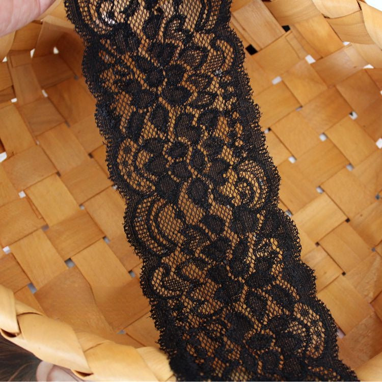 Elastic Stretch Lace Trim Width 7 cm LT0379-Lace Fabric Shop