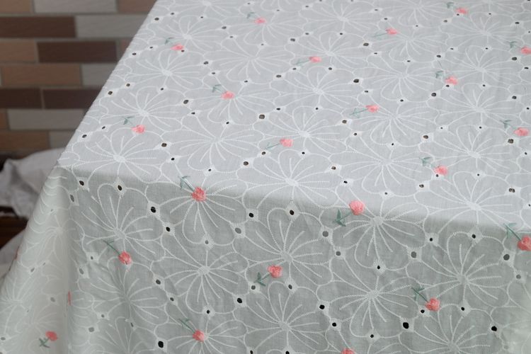 Wide Embroidery Eyelet Fabric Width 145 cm EF0077-Lace Fabric Shop