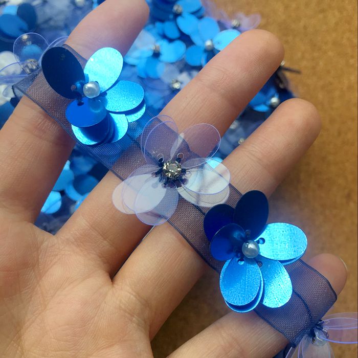 Sequins Beads Color Lace Trimming BT0028-Lace Fabric Shop