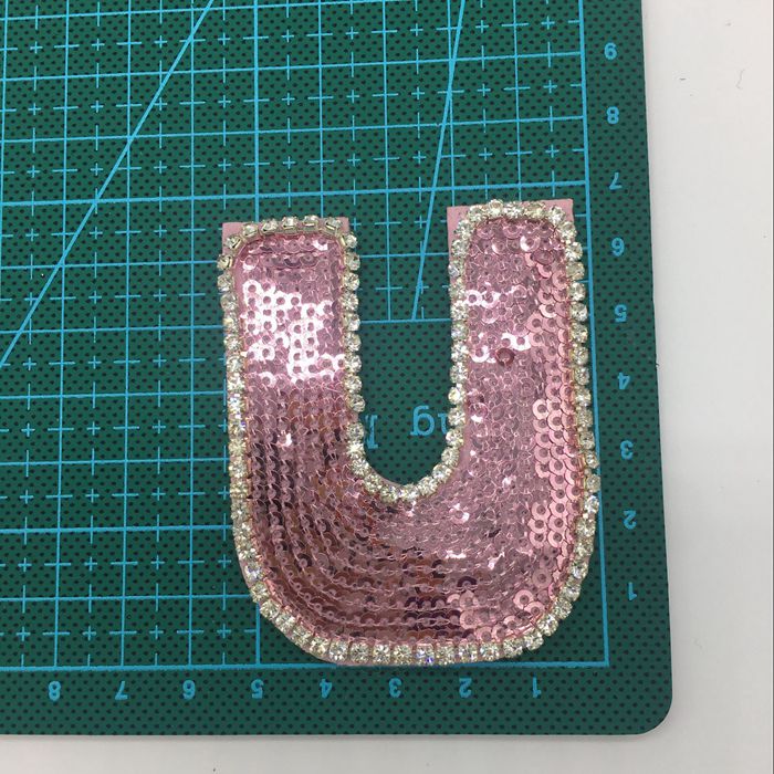 Sequins Letters Cloth Sticker Accessories BA0049-Lace Fabric Shop