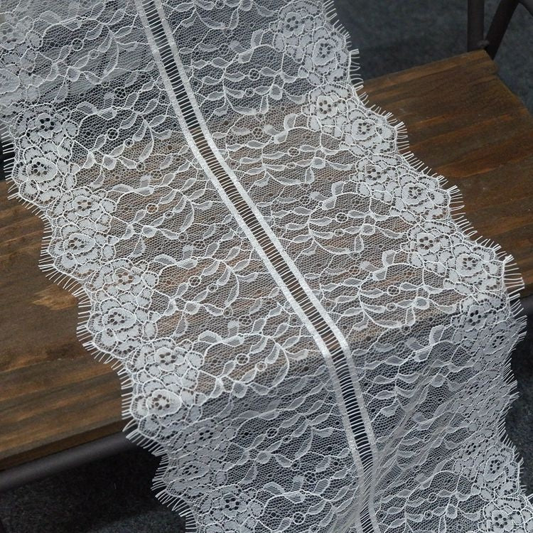 Chantilly Lace Trim Width 10-21 cm LT0039-Lace Fabric Shop