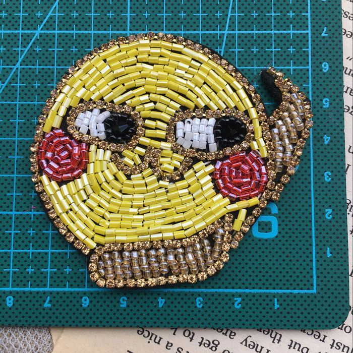 Beaded Cloth Patch Accessories BA0075-Lace Fabric Shop