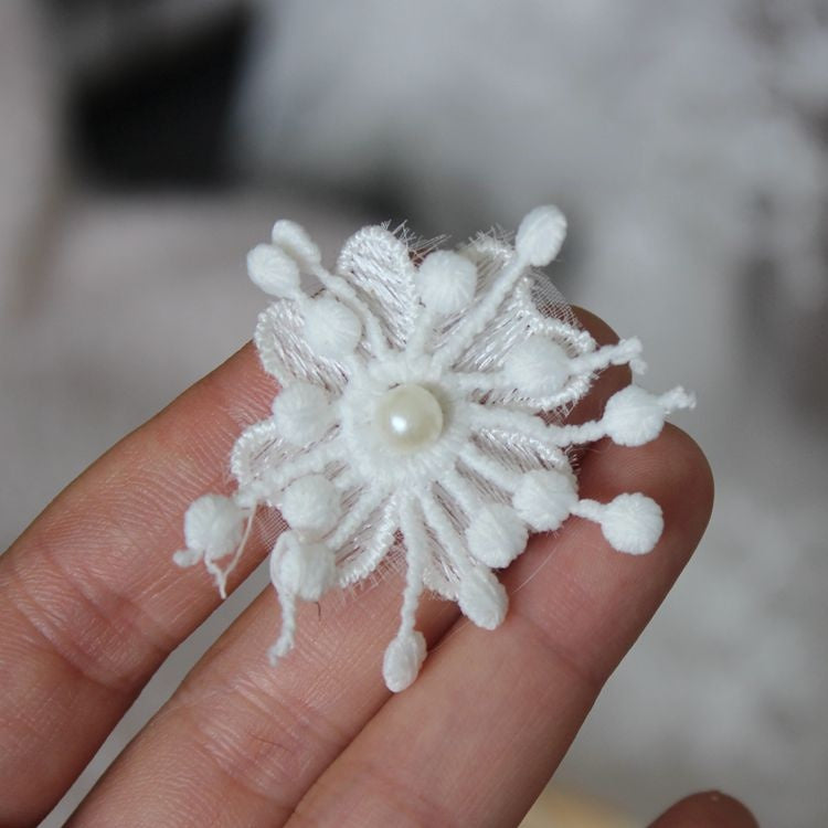 Lace Bead Trimming Single Floral BT0030-Lace Fabric Shop