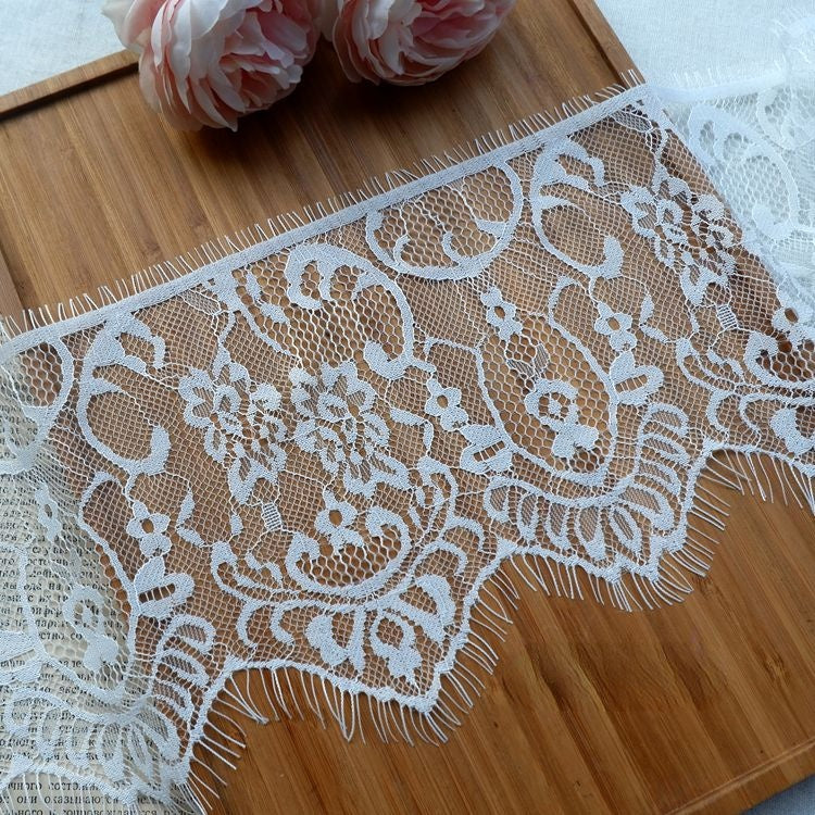 Eyelash Lace Trims Width 13-17 cm LT0216-Lace Fabric Shop