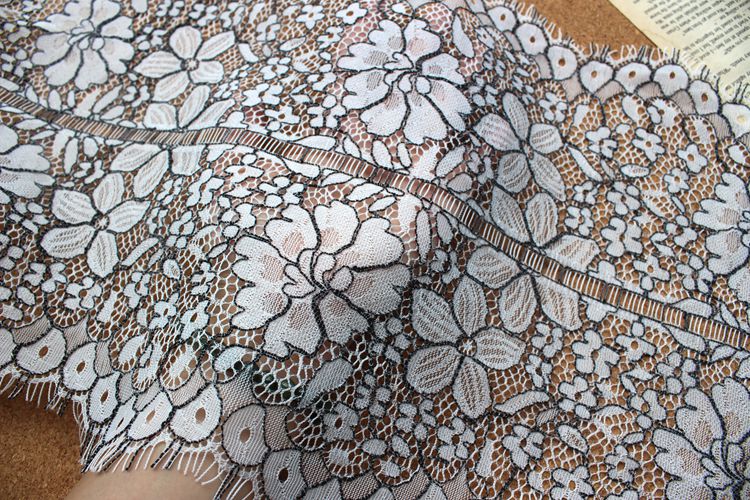 Double Color Lace Trim Width 13-27 cm LT0153-Lace Fabric Shop