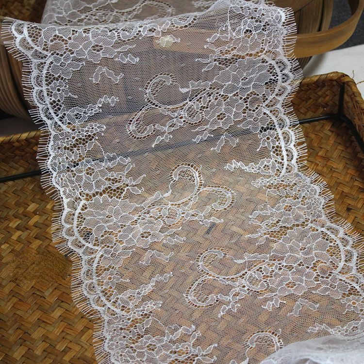 Chantilly Lace Trim Width 22-26 cm LT0093-Lace Fabric Shop