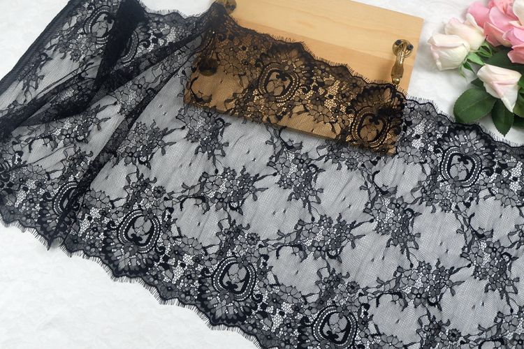 Wide Lace Material Trims Width 41-46 cm LT0302-Lace Fabric Shop