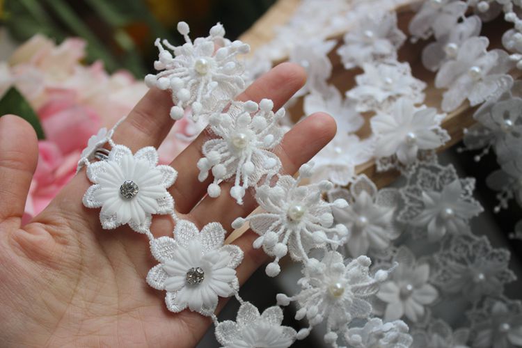 Beaded Floral Lace Trims Dress Material BT0086-Lace Fabric Shop