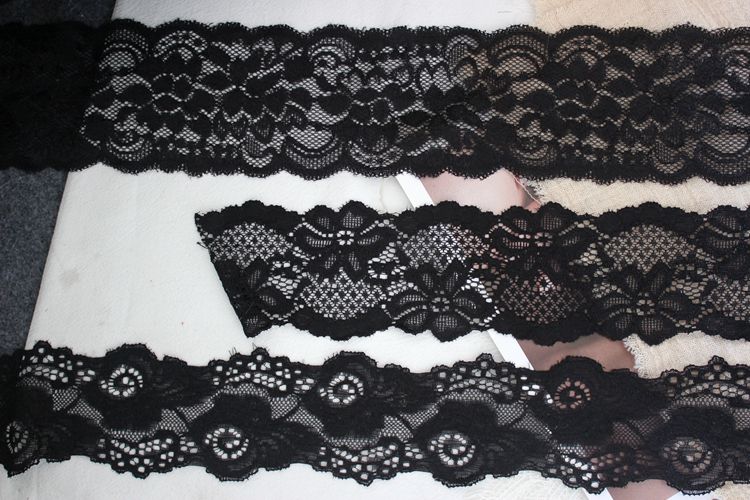 Elastic Stretch Lace Trim Width 7 cm LT0379-Lace Fabric Shop