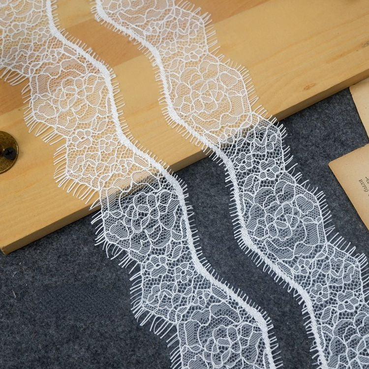 Lace Trim Wrist Cuff Fabric Width 6-8 cm LT0278-Lace Fabric Shop