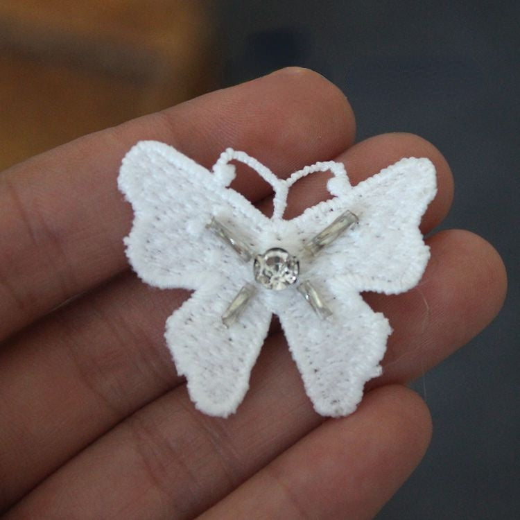 3D Lace Beaded Trims Single Floral BT0013-Lace Fabric Shop