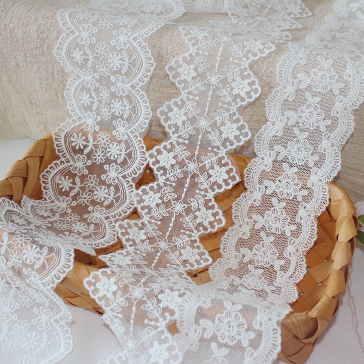 Mesh Lace Trim Cuff Fabric Width 6-8 cm LT0373-Lace Fabric Shop