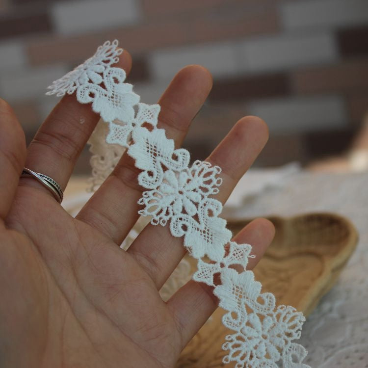 Cotton Guipure Lace Trim Width 3-9 cm LT0337-Lace Fabric Shop