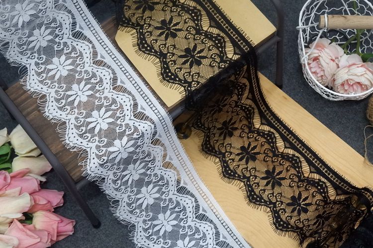 Eyelash Lace Trim Width 13 cm LT0075-Lace Fabric Shop