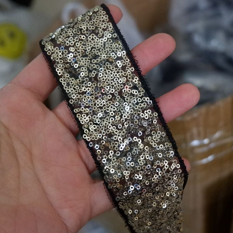 Beaded Sequins Color Trim Fabric BT0045-Lace Fabric Shop