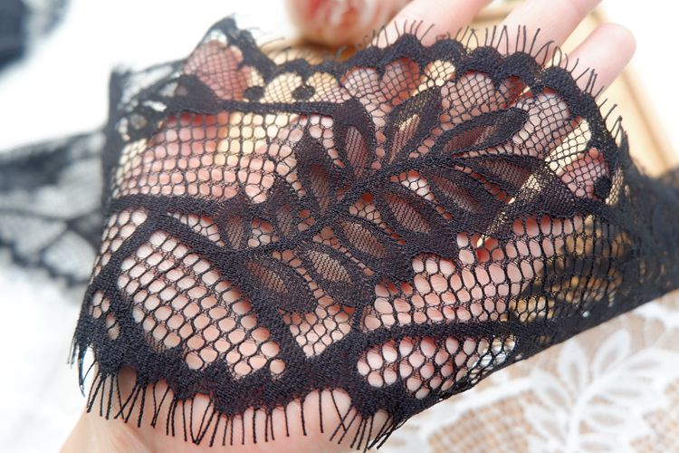 White Black Lace Trims Width 10-12 cm LT0215-Lace Fabric Shop