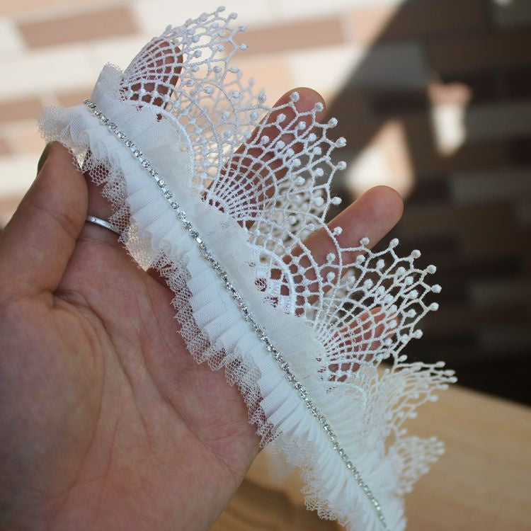 3D Luxury Beaded Lace Trims Belt Material BT0093-Lace Fabric Shop