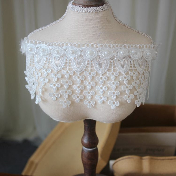 3D Beaded Lace Flower Trim Dress Material BT0089-Lace Fabric Shop