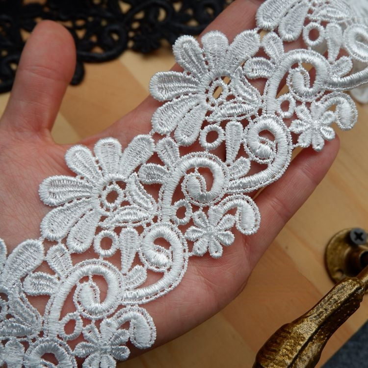 3D Floral Lace Trims Width 4-7 cm LT0136-Lace Fabric Shop
