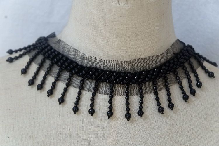 Handmade Beaded Lace Trims BT0051-Lace Fabric Shop