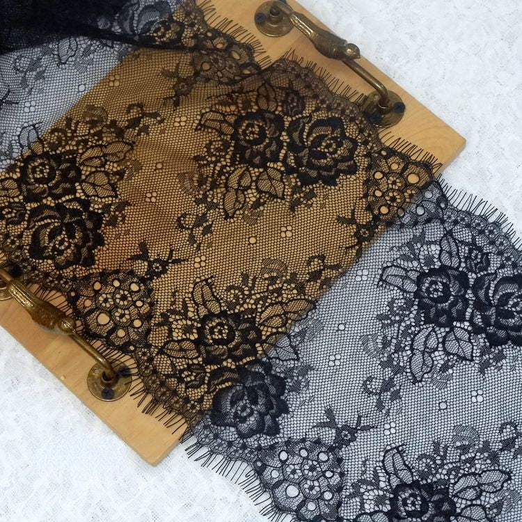 Chantilly Lace Trim Width 25 cm LT0090-Lace Fabric Shop