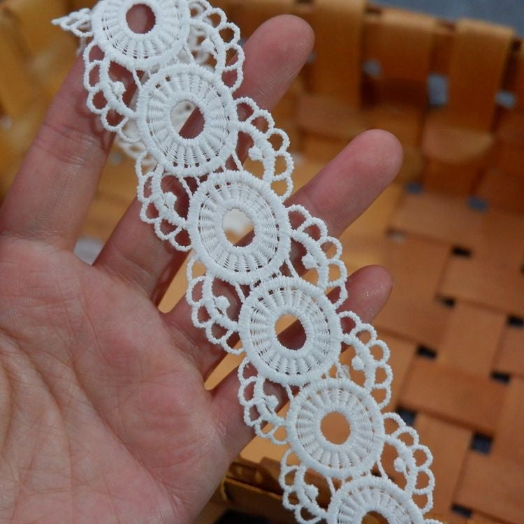 White Clothes Hem Lace Trim Decoration LT0233-Lace Fabric Shop