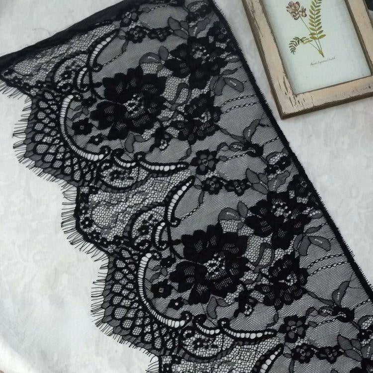Chantilly Lace Trim Width 27 cm LT0042-Lace Fabric Shop