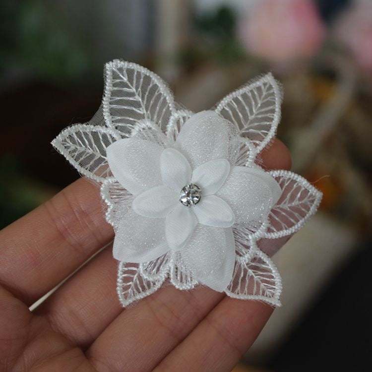 Beads Lace Trimming Single Flower BT0011-Lace Fabric Shop