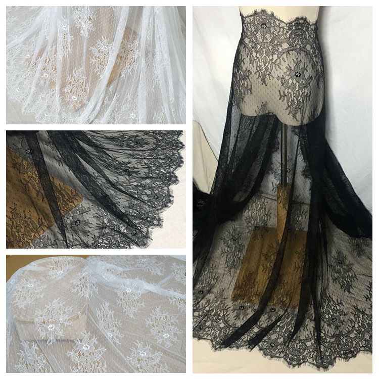 Thin Chantilly Lace Width 120cm CHL0003-Lace Fabric Shop