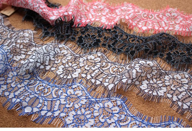 Double Color Lace Trim Width 8 cm CL0042-Lace Fabric Shop