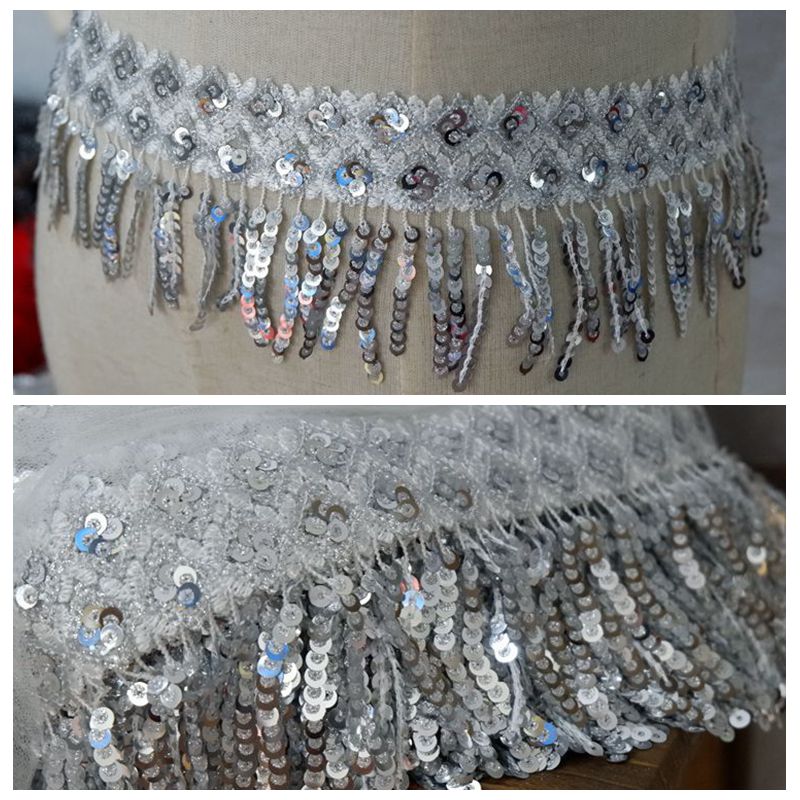 Tassel Beaded Lace Trim Cloth Decorative BT0065-Lace Fabric Shop