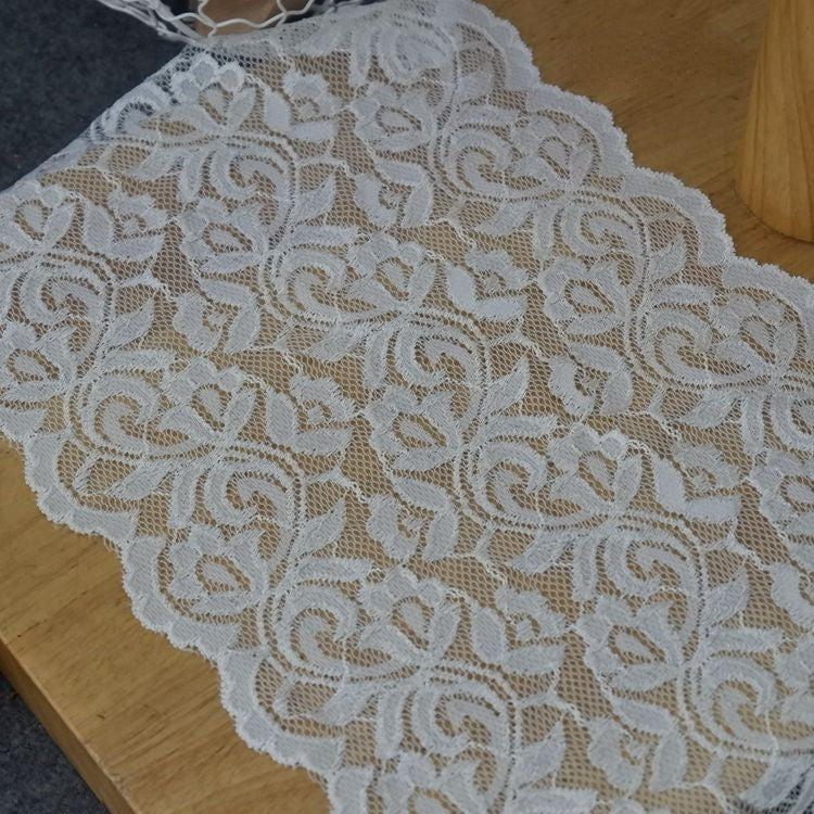 Wedding Stretch Lace Trim Material 15-22 cm LT0260-Lace Fabric Shop