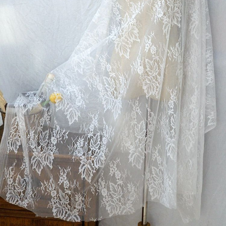 Leaf Chantilly Lace Width 150 cm CHL0054-Lace Fabric Shop