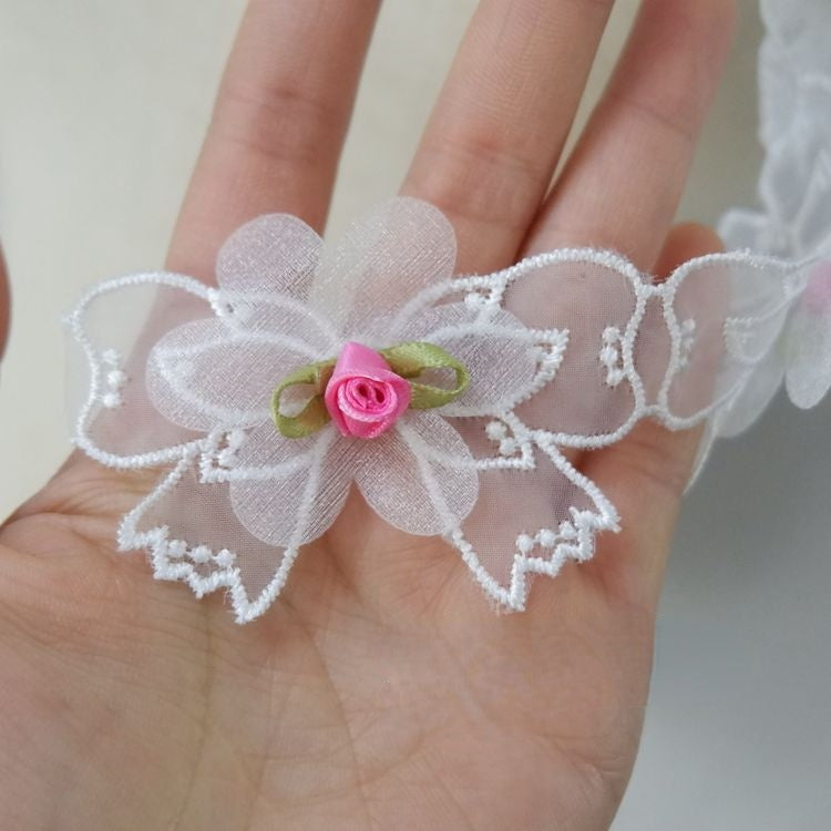 Beaded Embroidery Lace Trim Butterfly BT0069-Lace Fabric Shop