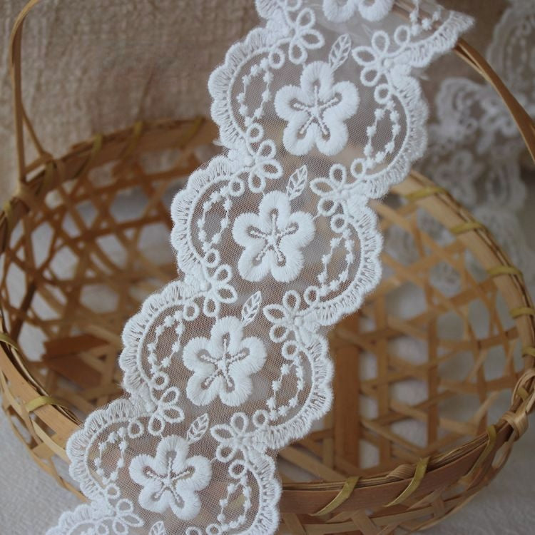 Tulle Lace Trim Sewing Fabric Width 6 cm LT0374-Lace Fabric Shop