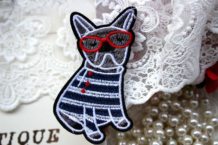 Embroidery Cat Cloth Sticker Accessories EA0017