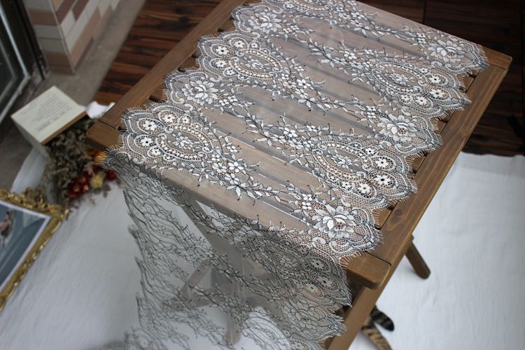 Chantilly Lace Trim Width 43 cm LT0080-Lace Fabric Shop