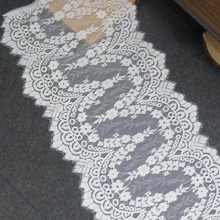 Shawl Wedding Lace Trim Width 31-33 cm LT0287-Lace Fabric Shop