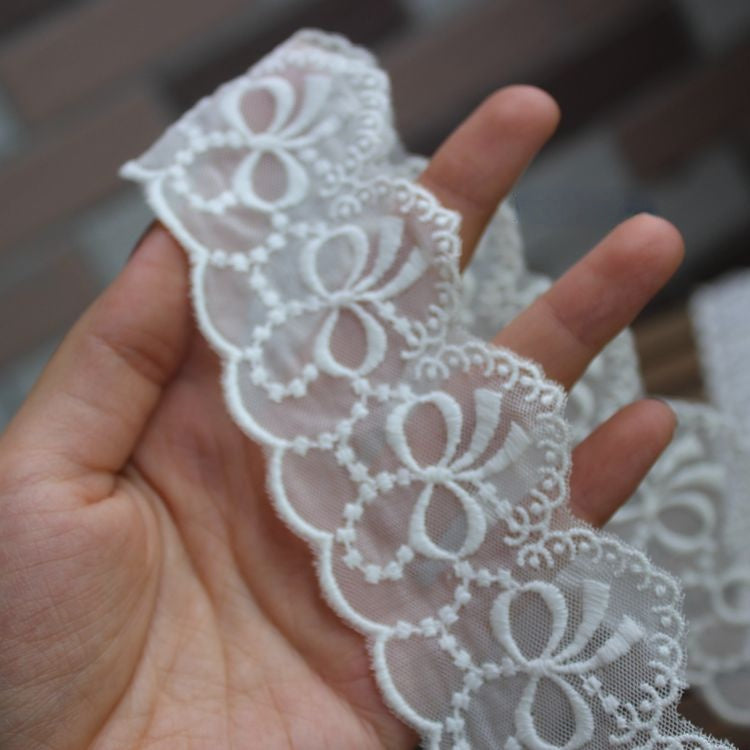 Cotton Floral Lace Trim Fabrics Width 5 cm LT0330-Lace Fabric Shop
