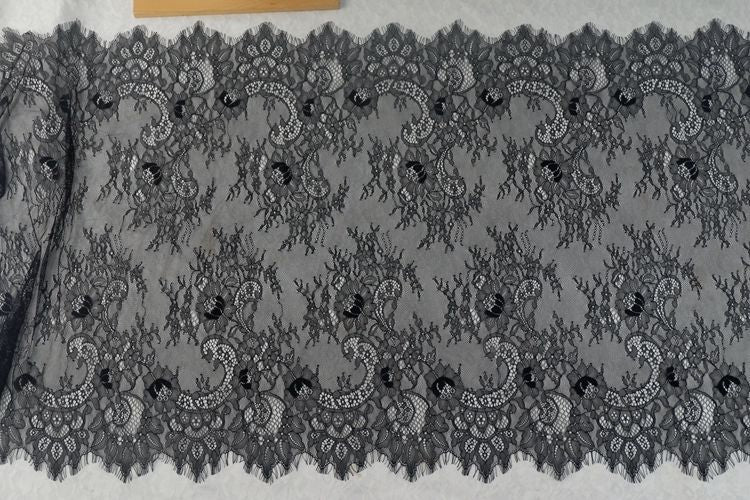 Thin Chantilly Color Lace Width 65 cm CL0015-Lace Fabric Shop