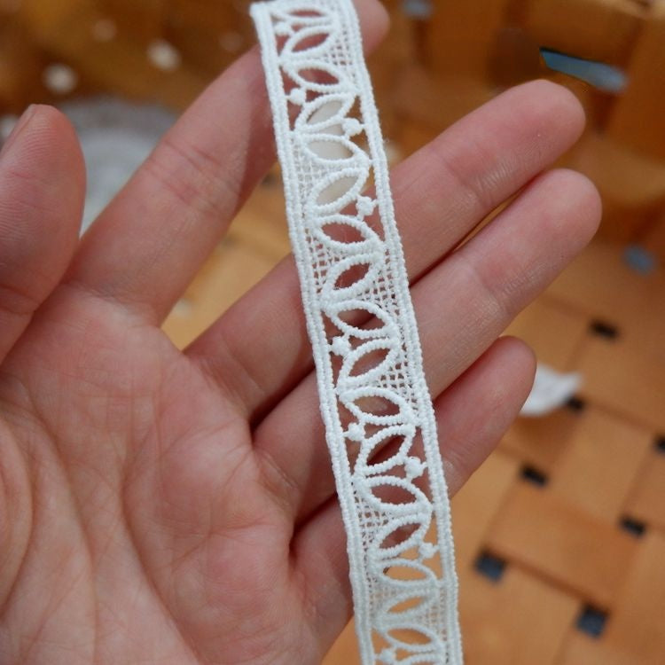 White Clothes Hem Lace Trim Decoration LT0233-Lace Fabric Shop