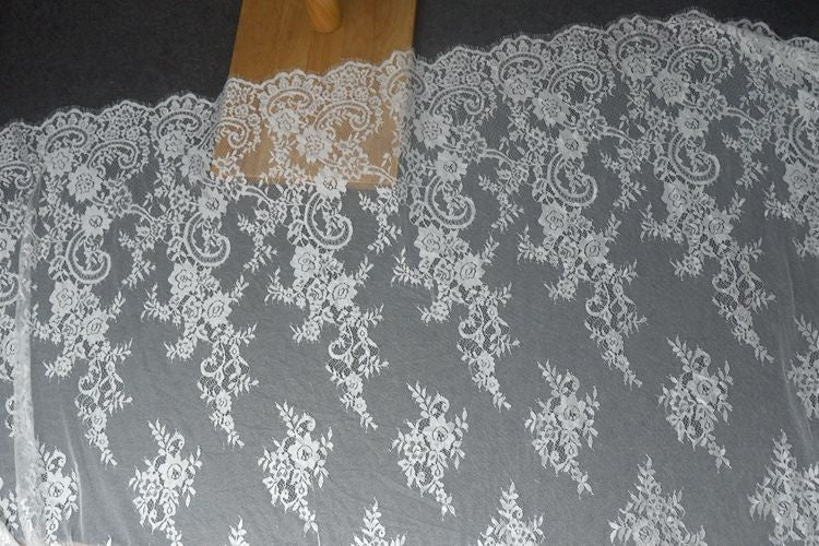 Chantilly Lace Bridal Fabric Width 150 cm CHL0093-Lace Fabric Shop