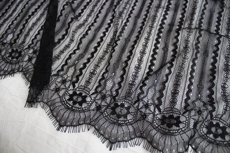 Stripe Chantilly Lace Textile Width 150 cm CHL0123-Lace Fabric Shop