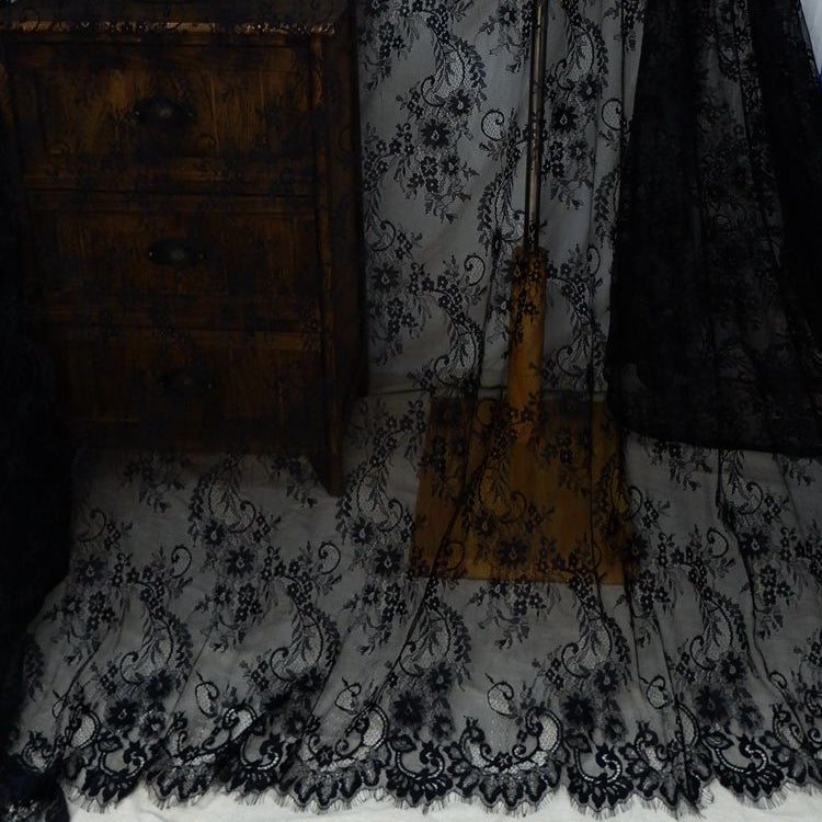 French Chantilly Lace Width 150cm CHL0002-Lace Fabric Shop