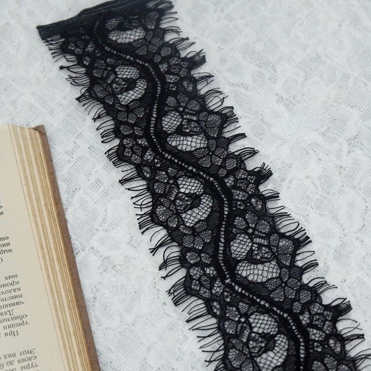 Chantilly Lace Trim Width 8-10 cm LT0011-Lace Fabric Shop