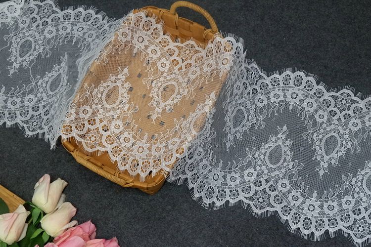 Chantilly Lace Trim Width 26 cm LT0040-Lace Fabric Shop