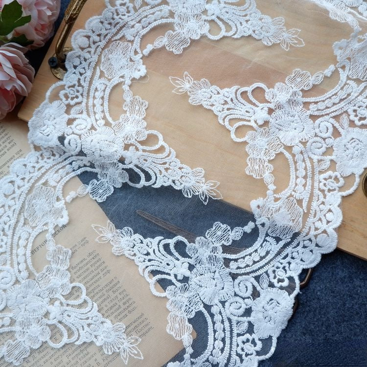 Clothes Embroidery Trims Width 18-24 cm TF0068-Lace Fabric Shop