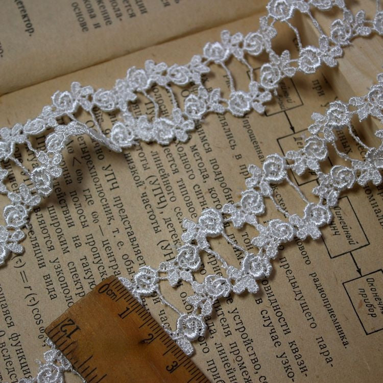 Narrow Polyester Lace Trim Fabrics LT0192-Lace Fabric Shop