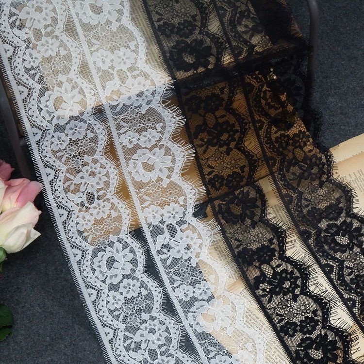 3D Chantilly Lace Trim 8-10 cm LT0101-Lace Fabric Shop